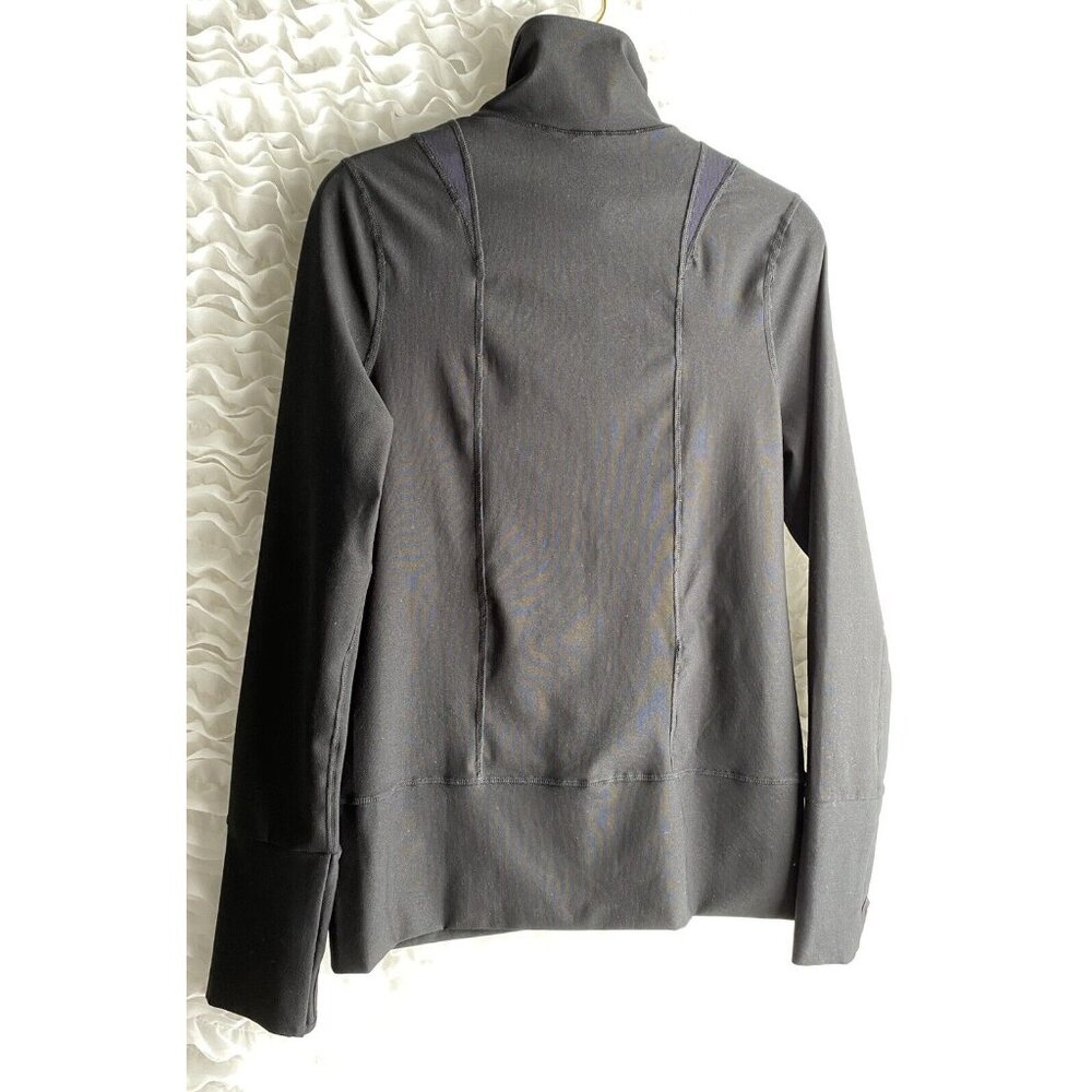 Zuzuzen Active Jacket Women Medium Black Purple Mesh Thumbhole Full Zip Collared - Picture 4 of 11